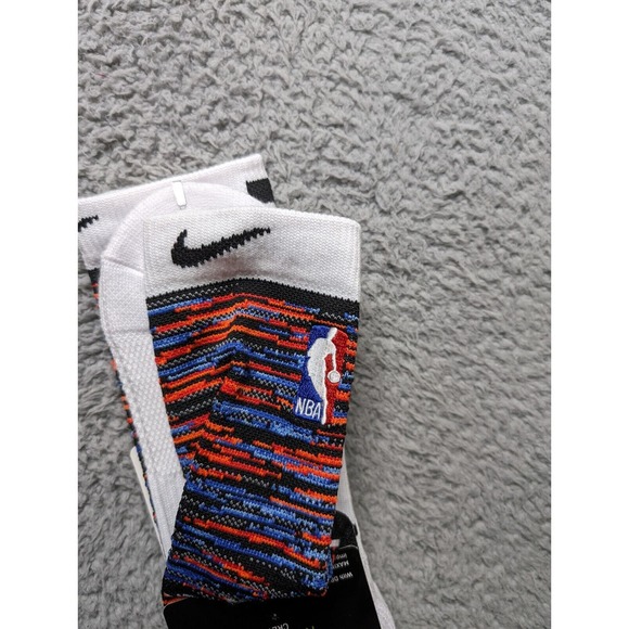 Nike Elite Crew Socks Dri-Fit Mens Large 9-11 Embroidered NBA Logo Cushioned NWT - Picture 4 of 4